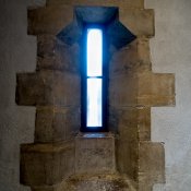One of the Tower's narrow windows.